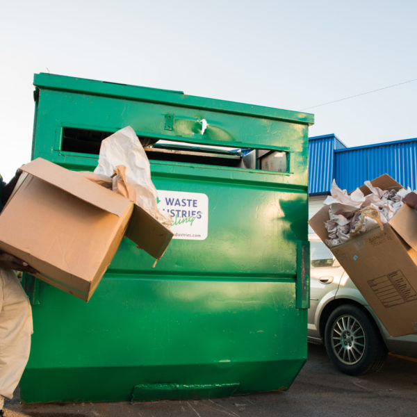 Recycling moving and packing materials at The Green Truck Moving & Storage Company